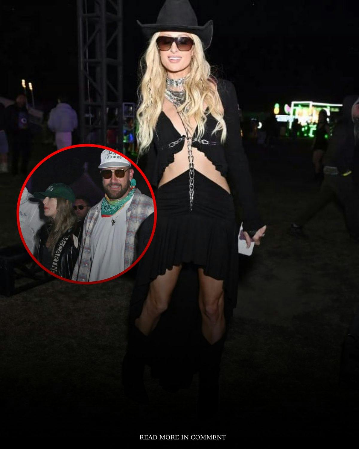 Cover Image for Paris Hilton was asked to leave ve Coachella VIP area for Taylor Swift and Travis Kelce